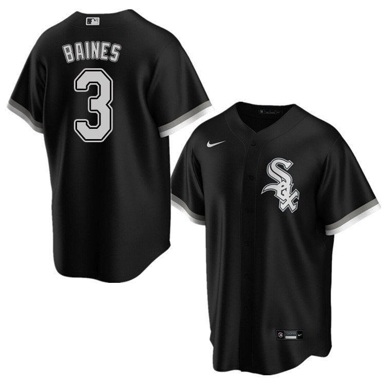 Nike Men #3 Harold Baines Chicago White Sox Baseball Jerseys Sale-Black
